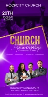 church anniversary Roll Up Banner 3' × 6' template