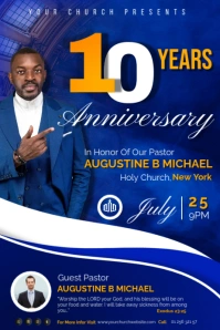 Church Anniversary Poster template