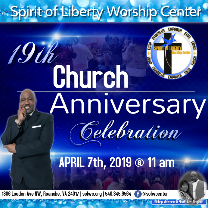 Church Anniversary Instagram 帖子 template