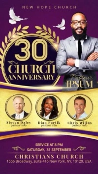 Church Anniversary Display template