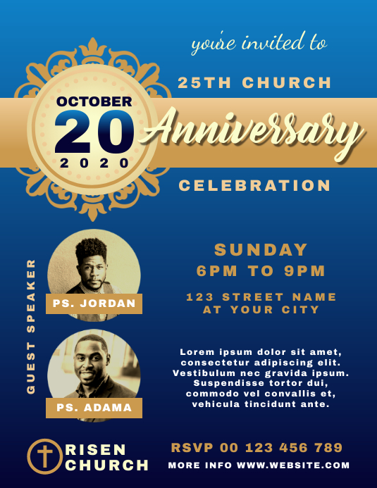 Church Anniversary Flyer Template PosterMyWall