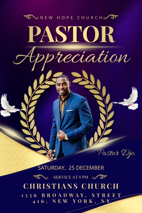 Church Anniversary Flyer Banner 4' × 6' template
