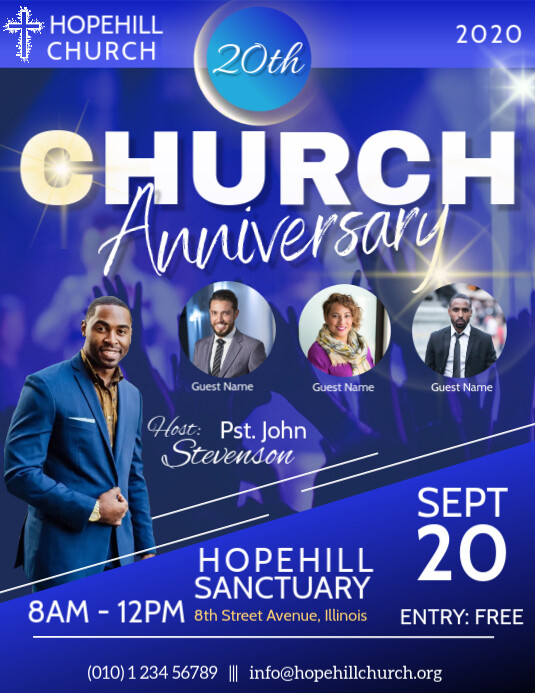 Church Anniversary Flyer PosterMyWall