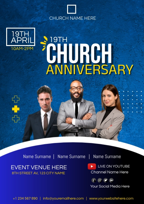 church anniversary flyer Template PosterMyWall