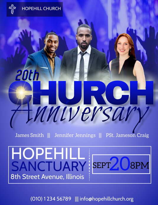 Church Anniversary Flyer Template PosterMyWall