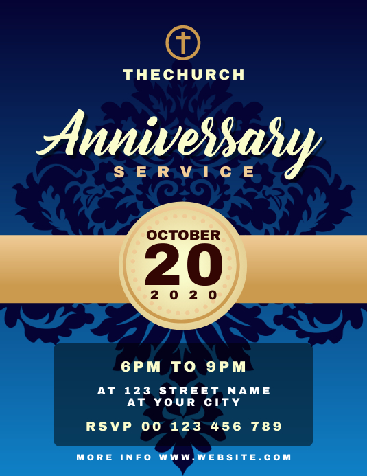 Church Anniversary Flyer Template PosterMyWall