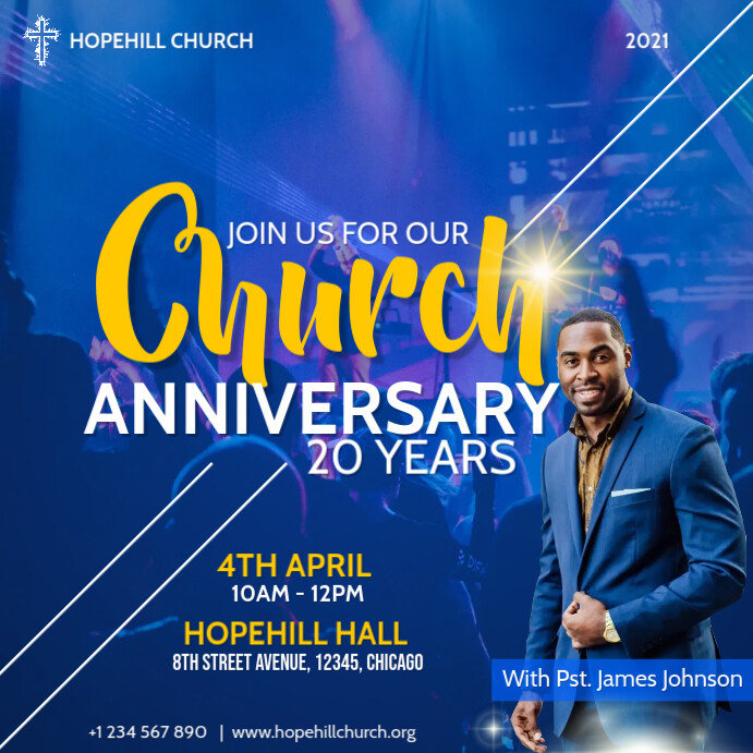 church anniversary flyer Template PosterMyWall