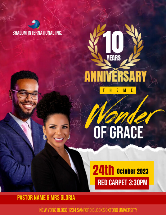 Church anniversary flyer Template | PosterMyWall