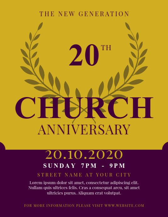 Free Church Anniversary Flyer Templates