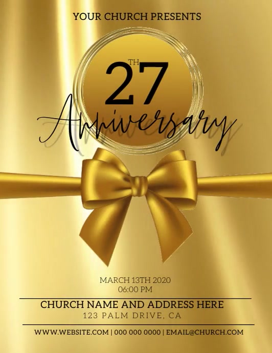 Free Church Anniversary Flyer Templates Microsoft Word Customize and