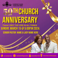 church Anniversary flyers Template | PosterMyWall