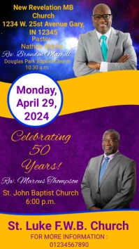 church Anniversary flyers Instagram-Story template