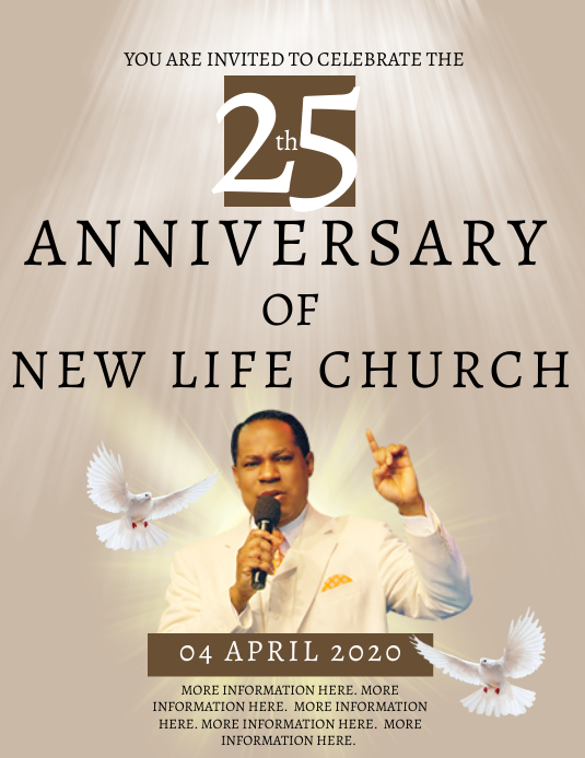 Copy of CHURCH Anniversary Invitation Template PosterMyWall Copy of CHURCH Anniversary Invitation Template PosterMyWall