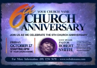 Church Anniversary Postcard template