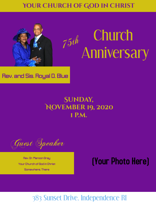 Church Anniversary Template PosterMyWall