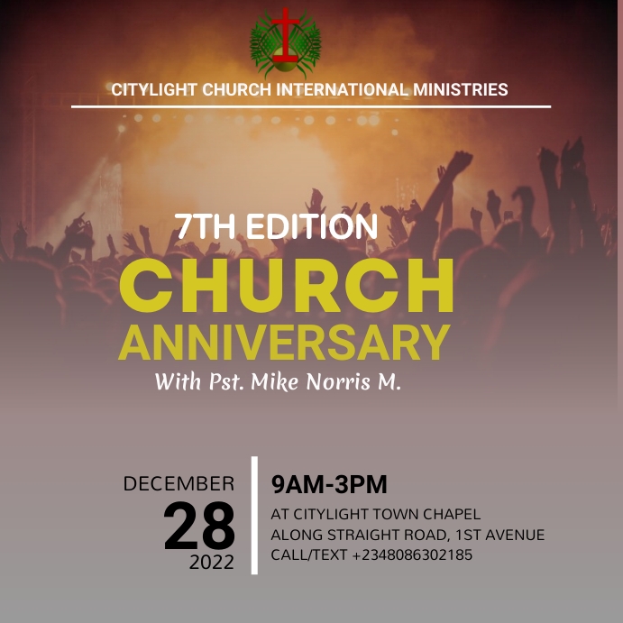 CHURCH ANNIVERSARY TEMPLATE (1) | PosterMyWall