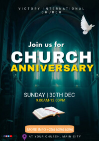 Church Anniversary Templates A4