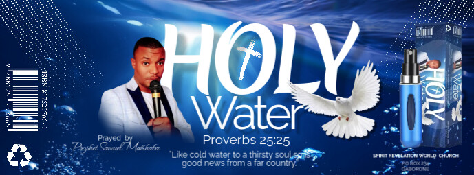 Church Water Sticker Examples Plantilla de Church Anointing Water Sticker | PosterMyWall