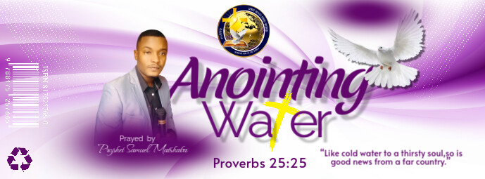 Anointing Text Design Church Anointing Water Sticker Template | PosterMyWall