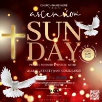 church ascension Sunday online template, Cuadrado (1:1)