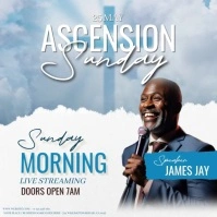 church ascension Sunday online template, Persegi (1:1)