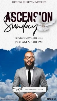 church ascension Sunday online template Instagram Story