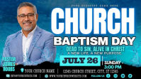 Church Baptism Day Celebration Service Thumbnail sa YouTube template