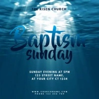 Church Baptism Sunday Cuadrado (1:1) template