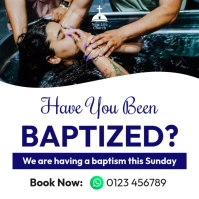 Church baptism sunday Instagram Post template