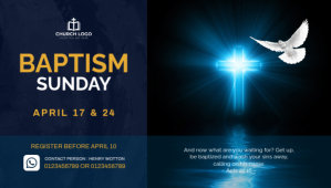 Church Baptism Sunday Nagłowek bloga template