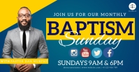 CHURCH BAPTISM SUNDAY EVENT TEMPLATE ภาพที่แชร์บน Facebook