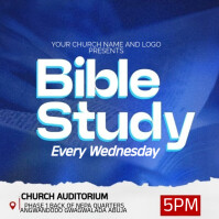 Church bible study, bible study lesson Publicação no Instagram template