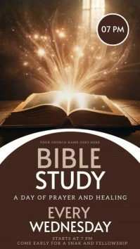 CHURCH BIBLE STUDY AD TEMPLATE Instagram Story