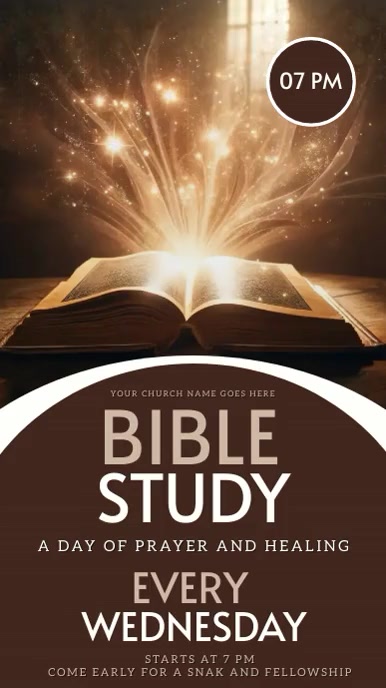 CHURCH BIBLE STUDY AD TEMPLATE | PosterMyWall