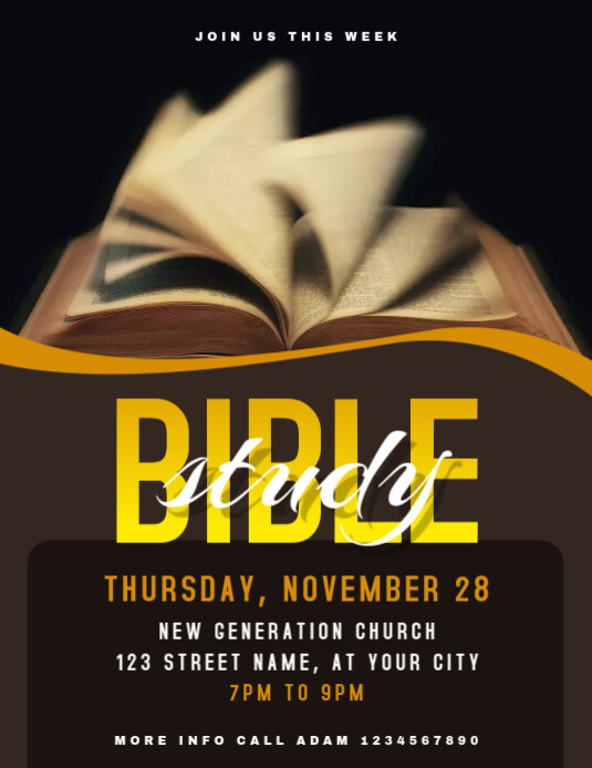 church bible study Template PosterMyWall