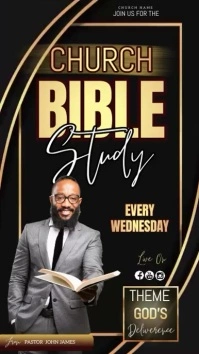 church bible study instagram story design template
