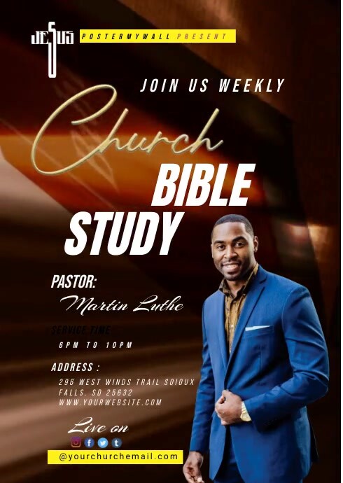 church bible study service Template | PosterMyWall