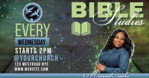 Turquoise church bible study template social media ad Facebook Shared Image