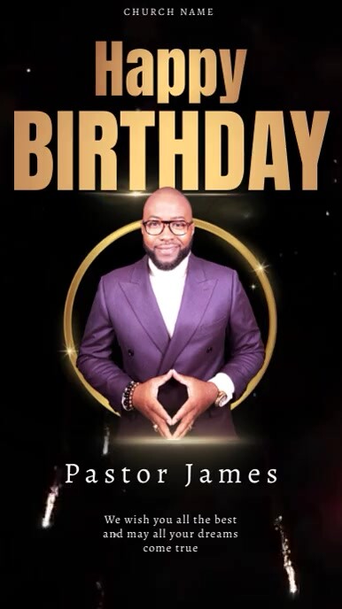 church birthday celebration event template Instagram-verhaal