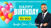 church birthday wish Presentation (16:9) template