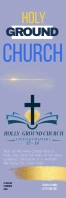 Church bookmarker Banner 2' × 6' template