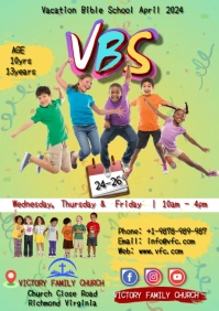 Church Boot Camp VBS Vacation Bible School A5 template