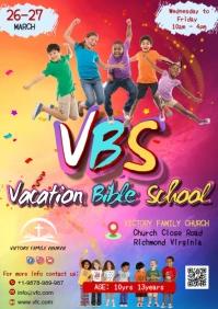 Church Boot Camp VBS Vacation Bible School A5 template