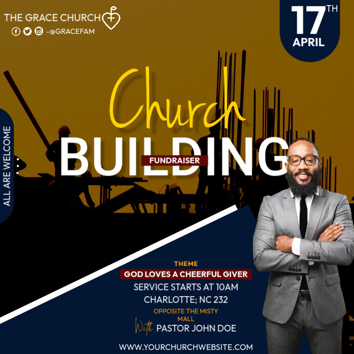 Church building fundraiser Template PosterMyWall