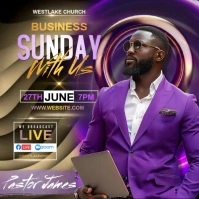 Church Business Event Service Template Instagram na Post