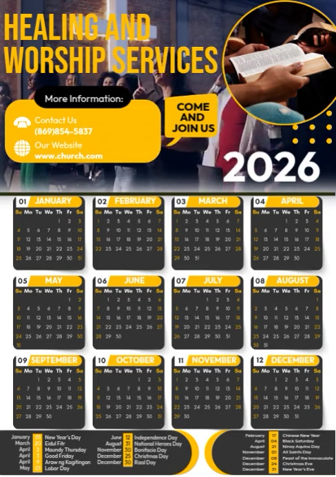 Church Calendar Template | PosterMyWall