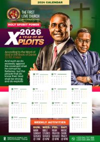 Church Calendar Template A3