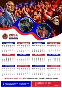 Church Calendar Template A3