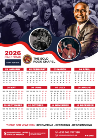 Church Calendar Template A3