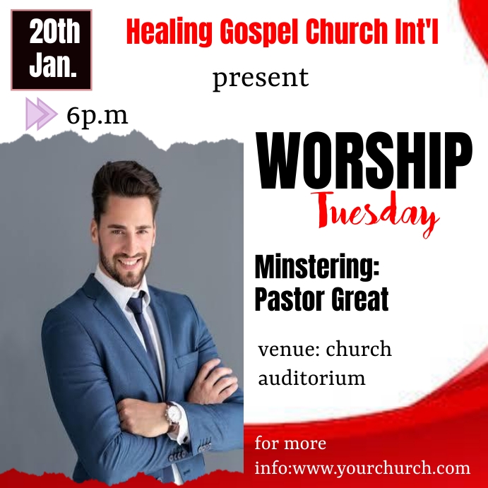 Church Card Template PosterMyWall